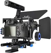Lightdow DSLR Video Camera Cage Rig Follow Focus Universal Camera Cage Photography Camera Cage for Sony A6000 A6300 A7 A7S A7SII A7R A7RII,for Canon M3 M5 M6,Panasonic DMC-GH4 GH4 GH3,Nikon L340 etc