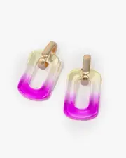 Multi Colour Rounded Ombre Drop Earrings