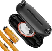 for Airtag Bike Mount,Waterproof Bike GPS Tracker Case for Apple Airtags,Anti-Theft Airtag Holder for Bicycle,Hidden Under Bottle Cage, Extended M5 Black Safety Screws with Driver