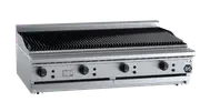B+S Black Char Broiler 1200mm Bench Mounted Natural Gas