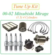 Tune Up For 00-02 Mitsubishi Mirage 1.5L4: Spark Plug WireSet Filters Cap Rotor (for: Mitsubishi)