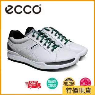 特價下殺·ECCO 高爾夫球鞋 男士2021新款 真皮GOLF球鞋 耐磨透氣 休閒運動鞋 系鞋帶 677K