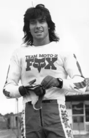 British Motorcycle Stunt Rider Eddie Kidd 1984 Old Motor Racing Photo