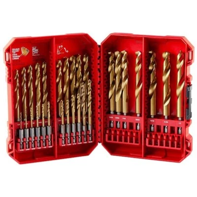 Milwaukee SHOCKWAVE Impact Duty RED HELIX 29 Piece Drill Bit Set - Black...