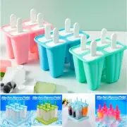 Silicone Ice Cream Mould Block 6 Cavity Frozen Molds Icy Pole Jelly Popsicle AU