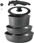 CAROTE Nonstick Cookware Sets, Non Stick Pots and Pans Set Detachable Handle,...