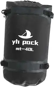 ａ aternee Waterproof Backpack Sack Large Storage Water Resistant Portable Motorcycle Luggage Tail Bag for Beach Rafting Snowboarding, Black 40L