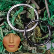 2x Titanium Hinged Segment Clicker Ring Hoop Ear Lip Nose Body Ring Piercing set