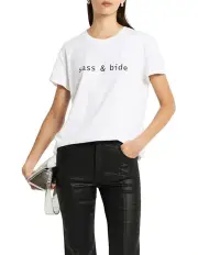 [Sass & Bide] The Classics Logo Tee in Ivory/Black