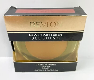 New REVLON New Complexion Blushing Cheek Powder #12 TOAST **RARE ORIG OIL FREE