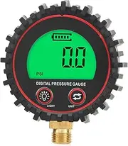 1/4in Digital Pressure Gauge with 4 Switchable Units – Bright LCD Display, Accurate for Cars, Trucks, Motorcycles, SUVs, RVs