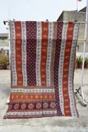 Kantha Regular Vintage Cotton Quilt |Reversible Lightweight Blanket Summer Quilt
