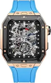 [MGTCAR] Latest Watch Case Watch Strap，For Apple Watch 8 7 6 5 SE 4 Rubber Band，For Iwatch 45mm 44mm Series Modification Kit Diy Set