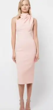 Mossman The Edge of Glory Midi Dress Size 12 Blush Bridesmaid Brand New RRP $269