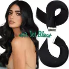 CLEARANCE Tape in 100% Russian Human Hair Extensions Skin Weft Real THICK Black