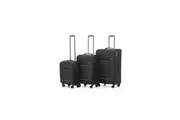 3pc Tosca So-Lite Travel Suitcase Checked Carry On Trolley Luggage Set Black