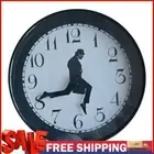 British Comedy Inspired Ministry Silly Walk Wall Clock(Black 10in With frame)