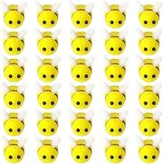 Skylety Wool Felt Bees Mini Crafts Cute Plush Toy Honey Bee for DIY Baby Shower Gender Reveal Gift Bee Themed Party Favors Jewelry Accessory Tiered Tray Decoration (30 Pieces)