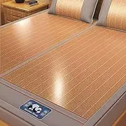 GUAWJRZDP Summer Sleeping Mat Bamboo, Foldable Double Sided Bamboo Mat for Bed, Double-Sided Cooling Bed Sheet Air Conditioning Mat, Bamboo and Rattan Woven Cooling Mat for Bedroom Home(180x200cm/70.8