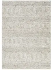 Priva Beige Multi Braided Pattern Wool Rug