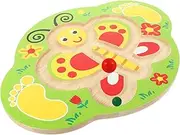 Totority 1 Set Balance Board Squishy Stickers Wobble Mini Balance Board Game Puzzle Play Activities Fidget Seesaw Balance Plate Balance Seesaw Wood