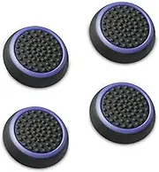 Fosmon Silicone Thumb Stick Analog Controller Grip Caps (4 Pack/2 Pairs) for Xbox 360, PS4, PS3, Wii U/Wii Nunchuk (Black/Blue)