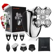 Head Shavers for Bald Men, 5 in 1 Waterproof Head Razor for Men with LED Disp...
