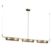Venus 6-Light Bar Light - Brass Finish, Clear Artistic Glass, Iron Frame, G9 Base
