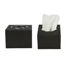 Napkin Holder Car Tissue Holder Black Tissue Box Cover Rectangular