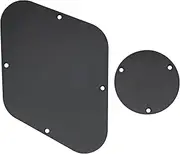 Musiclily Pro LP Control Back Plate and Switch Plate Cavity Cover for China Made Epiphone Les Paul Standard, 1Ply Black