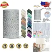 Soft and Versatile 547 Yards Macrame Cord - 4mm, Heather Gray Essentials