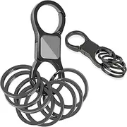 [Luxiremi] Keychain Quick Release Key Ring Key Fob Clip,Detachable Key Ring Quick Release Keychain,with 8 Detachable Keyrings for Men Women Zinc Alloy Keyrings for Car Keychain Organizer