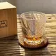 日式手工浮雕水晶玻璃杯家用高顏值洋酒杯子威士忌烈酒杯水杯耐熱