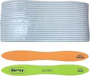 Karroy Nail File and Buffer Professional Nail Files for Natural Nails Limas para Uñas Finger Nail Files for Women Nail Shaper Nail Files for Gel Nails 20pcs (C-Skateboard 320/600)