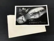 ANTIQUE Photograph Postcard - Gundagai Dog on the Tuckerbox - A Footprint of Mem