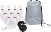 Pegciuho Kids Bowling Set with Storage Bag Motor Skills Education Outdoor Sports Game 10 PIN and 2 Balls for The Grass Field of The Playground Site
