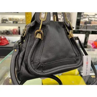 東區正精品㊣Chloe Paraty Small Leather 3S0024 小型黑色小牛皮斜背包肩背包手提包 RZ4