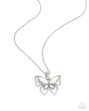 Paparazzi Papillon Persuasion White Necklace NWT