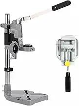 Generic Drill Stand Holder with Mini Vice, Portable Desktop Station, Alloy Drill Press Clamp, Table Clamp for