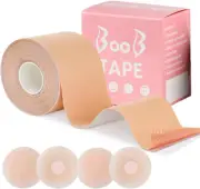 Boob Tape 2 & 3 Inch Boobtape Boobytape for Breast Lift,1 Roll 16 Ft Booby Tape