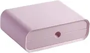 1Pc Elevated Monitor Shelf Storage Organizer with Drawer for Stationery and Cosmetics Material Desktop Display Stand for Home Office Use Pink