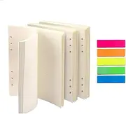 Dotted Loose Leaf Refills, A5 Paper Dotted, A5 Lined Refill Paper, Paper Refill Inserts for A5 Notebook, Diary Book, Sketch, Painting, 5 Pieces Coloured Dividers, 4 Packs 180 Sheets