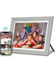 Smart Digital Photo Frame WiFi 10 Inch Touch Screen, Alarm - Gift Retail $109