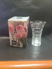 Vintage Mikasa Monarchy Crystal Bud Vase 4.75" Japan In Original Box