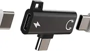 USB C Headphone Adapter Dongle(2in1) DAC Dual Type-C Charger Apple iPhone15 Pro Max Plus Ipad Pro Air Mini Aux Splitter Cable Compatible for Samsung Galaxy LG Pixel Charge Audio Jack Accessories