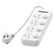 Energizer 4 Outlet Power Surge Protector with Switches, White. ET-4OSPSW
