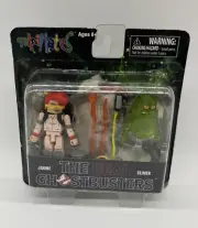Minimates The Real Ghostbusters Janine & Slimer Diamond Select Toys 2" figures