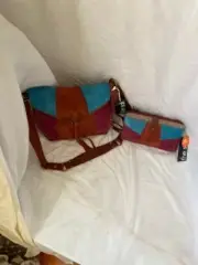 The Sak Silverlake Crossbody Bag in Suede Leather Purse with matching wallet