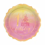 Disney Princess Once Upon A Time 1st Birthday Small Paper Plates (Pack of 8)