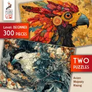 2 x JIGSAW PUZZLES 300pc ~ Avian Majesty Rising - spectacular birds G2085